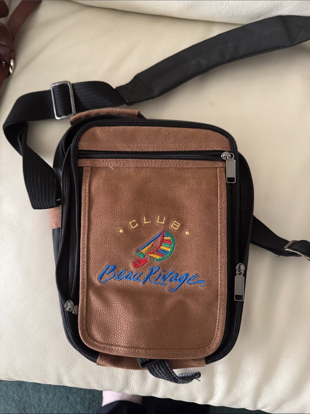 Brown Men's Messenger Crossbody